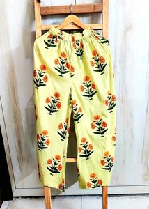 Printed Cotton Plazzo Waist Size-26-28