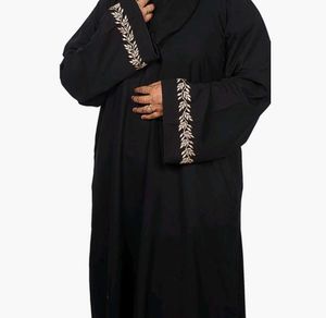 Elegant Embroidered Abaya nida fabric for women.