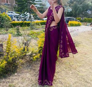 Elegant Purple Saree