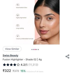 Swiss Beauty Fusion Highlighter, Shade 02