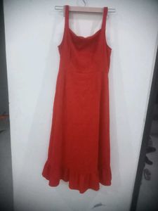 Vero Moda Red Button-Front Dress