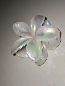 Iridescent Flower Hair Clip