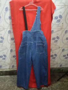 Denim Overalls with Suspenders
