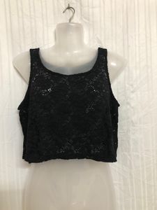 Net Collection Black Lace Top