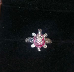 Turtle Design pure silver ring