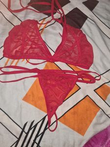 Net Thong Bra Set. Pack Of 1
