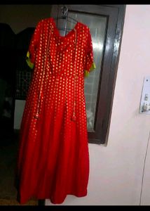 Red &amp; Green party wear piece &amp; dupatta in xl