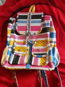 Striped Pattern Backpack