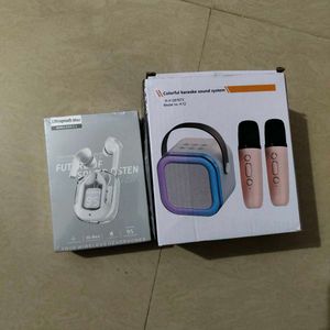 Karoke Speaker and Earbuds