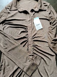 Brown Shirt Dress - New with Tag