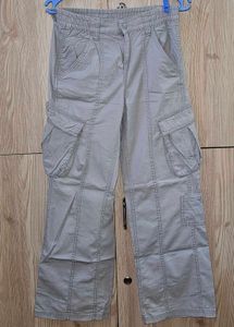 H&M Divided - Grey Canvas Cargo Trousers