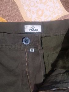 Olive Green Casual Pants