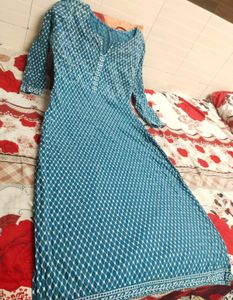 Blue Printed Kurta