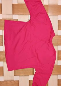 Oversized Shoulders Half T Shirt (Crop Top)