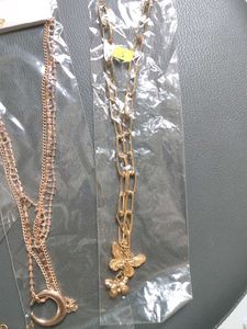 Gold Chain Necklace set of 4
