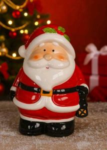 Christmas Santa Ceramic Cookie Jar