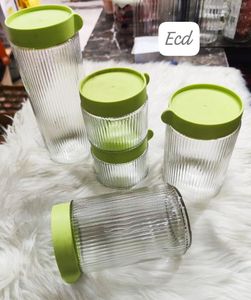 Glass Containers Of 5 Piece