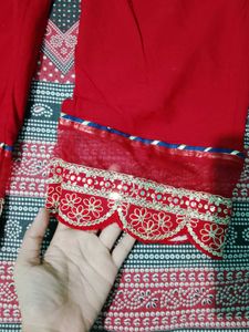 Elegant Red Ethnic Gown