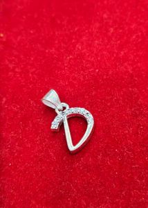 Silver &#34;D&#34; Initial Pendant