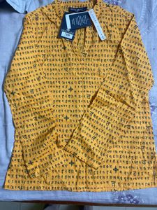 Boys puja short kurta with mantra typography