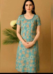3d Floral Print Kurta