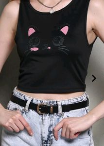 Cute Kitty Crop Tank