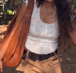 Brown Leather Hobo Bag