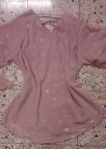 Pink Button-Down Blouse