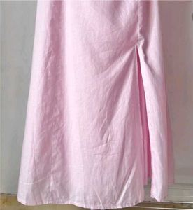 Baby Pink Slit Summer Dress