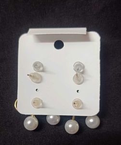 Pearl &amp; Bow Earrings