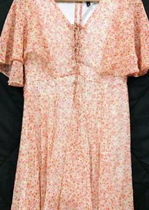 Floral Print V-Neck Dress