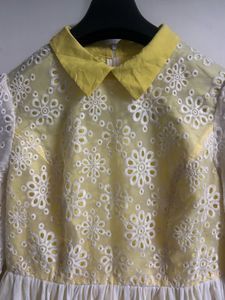 Yellow Lace Detail Dress