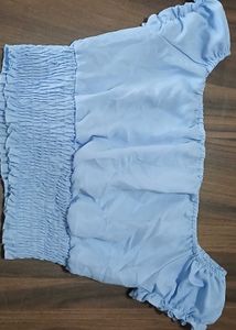 Shein Light Blue Crop Top