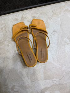 Chic Mustard Heeled Sandals