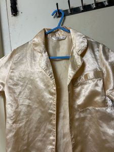 Silky Top And Short Night Suit