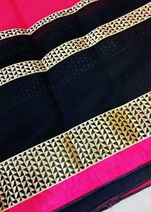 Party Wear Saree With Heavy Blouse