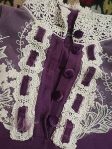 Elegant Purple Lace Sweater