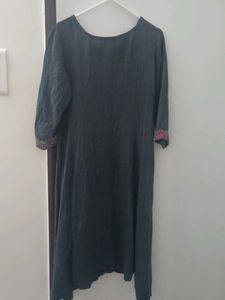 Grey Embroidered Anarkali Kurti
