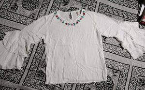 White Embroidered Top