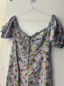 Blue Floral Dresss