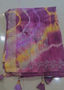 Elegant Tie-Dye Saree