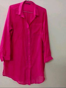 Hot Pink Button Down Top