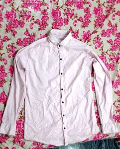 Pink Long Sleeve Button-Down Shirt