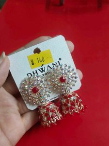 It's A Red Diamond Earrings, Jhumka