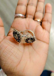 silver plated toe ring for makarsankranti