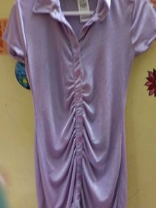 Vintage Y2K Purple Ruched Mini Dress