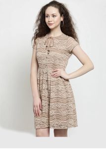 Beige/Biscuit Color Dress | Latin Quarters