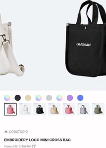 Odd Studio Black Canvas Tote Bag