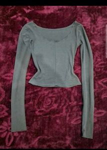 grey sheer top