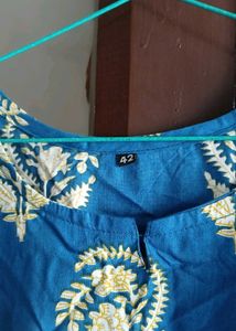 Elegant Blue Printed Kurti 💙